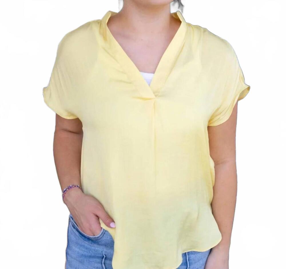 NEW NAKED ZEBRA sweet charmer blouse in pale banana